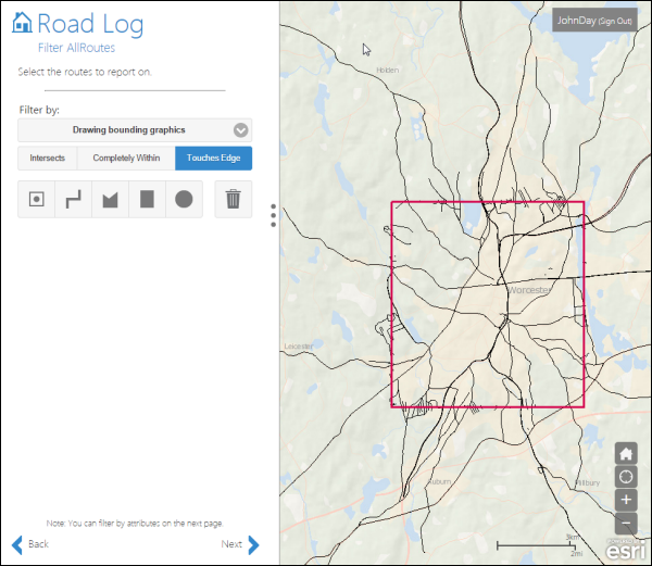 Routes that are touching the edge of the graphic