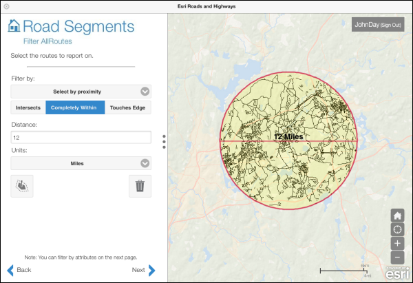 Selection by proximity